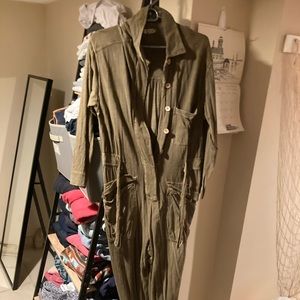 Free People Green Jumpsuit